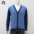 Wholesale V collar casual custom mens cardigan men merino wool sweater luxury sweaters